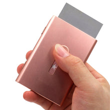 Load image into Gallery viewer, Metal Portable Push Card Case Ultra-thin Frosted Light Business Card Packing Box