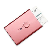 Load image into Gallery viewer, Metal Portable Push Card Case Ultra-thin Frosted Light Business Card Packing Box