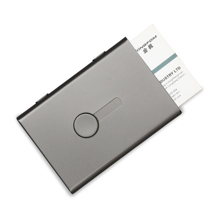 Metal Portable Push Card Case Ultra-thin Frosted Light Business Card Packing Box