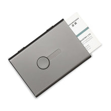 Load image into Gallery viewer, Metal Portable Push Card Case Ultra-thin Frosted Light Business Card Packing Box