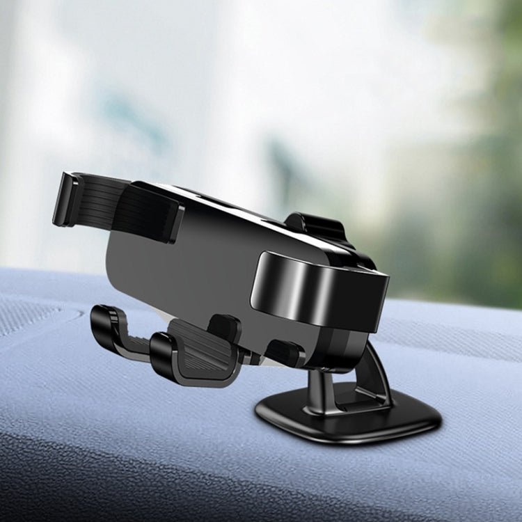 650 Vehicle-mounted Mobile Phone Gravity Bracket Air Outlet Navigation Holder, Silver, Black, Paste Silver, Paste Black