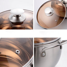 Load image into Gallery viewer, Si Gang 24CM Stainless Steel Drum-shaped Large-capacity Extra Thick Soup Pot, 24 CM