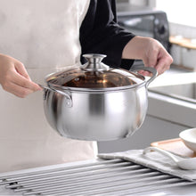 Load image into Gallery viewer, Si Gang 24CM Stainless Steel Drum-shaped Large-capacity Extra Thick Soup Pot, 24 CM