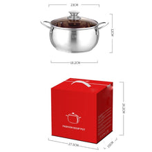 Load image into Gallery viewer, Si Gang 24CM Stainless Steel Drum-shaped Large-capacity Extra Thick Soup Pot, 24 CM