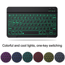 Load image into Gallery viewer, 10 Inch RGB Colorful Backlit Bluetooth Keyboard And Mouse Set For Mobile Phone / Tablet, Black, White