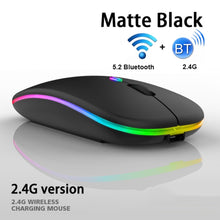 Load image into Gallery viewer, 10 Inch RGB Colorful Backlit Bluetooth Keyboard And Mouse Set For Mobile Phone / Tablet, Black, White