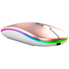 Load image into Gallery viewer, 3 Keys RGB Backlit Silent Bluetooth Wireless Dual Mode Mouse