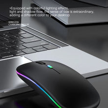 Load image into Gallery viewer, 3 Keys RGB Backlit Silent Bluetooth Wireless Dual Mode Mouse