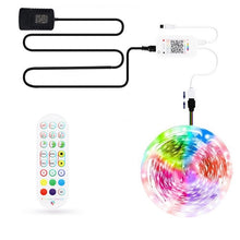 Load image into Gallery viewer, Bluetooth Suit Smart Music Sound Control Light Strip Waterproof 5050 RGB Colorful Atmosphere LED Light Strip With 24-Keys Remote Control, 5M 150 LEDs, 5M 300 LEDs, 10M 300 LEDs, 10M 600 LEDs, 15M 450 LEDs, 15M 270 LEDs, 20M 360 LEDs, 30M 540 LEDs