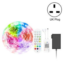 Load image into Gallery viewer, Bluetooth Suit Smart Music Sound Control Light Strip Waterproof 5050 RGB Colorful Atmosphere LED Light Strip With 24-Keys Remote Control, 5M 150 LEDs, 5M 300 LEDs, 10M 300 LEDs, 10M 600 LEDs, 15M 450 LEDs, 15M 270 LEDs, 20M 360 LEDs, 30M 540 LEDs