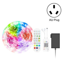 Load image into Gallery viewer, Bluetooth Suit Smart Music Sound Control Light Strip Waterproof 5050 RGB Colorful Atmosphere LED Light Strip With 24-Keys Remote Control, 5M 150 LEDs, 5M 300 LEDs, 10M 300 LEDs, 10M 600 LEDs, 15M 450 LEDs, 15M 270 LEDs, 20M 360 LEDs, 30M 540 LEDs