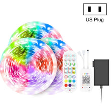 Load image into Gallery viewer, Bluetooth Suit Smart Music Sound Control Light Strip Waterproof 5050 RGB Colorful Atmosphere LED Light Strip With 24-Keys Remote Control, 5M 150 LEDs, 5M 300 LEDs, 10M 300 LEDs, 10M 600 LEDs, 15M 450 LEDs, 15M 270 LEDs, 20M 360 LEDs, 30M 540 LEDs