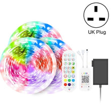Load image into Gallery viewer, Bluetooth Suit Smart Music Sound Control Light Strip Waterproof 5050 RGB Colorful Atmosphere LED Light Strip With 24-Keys Remote Control, 5M 150 LEDs, 5M 300 LEDs, 10M 300 LEDs, 10M 600 LEDs, 15M 450 LEDs, 15M 270 LEDs, 20M 360 LEDs, 30M 540 LEDs