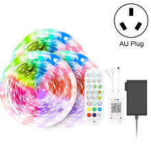 Load image into Gallery viewer, Bluetooth Suit Smart Music Sound Control Light Strip Waterproof 5050 RGB Colorful Atmosphere LED Light Strip With 24-Keys Remote Control, 5M 150 LEDs, 5M 300 LEDs, 10M 300 LEDs, 10M 600 LEDs, 15M 450 LEDs, 15M 270 LEDs, 20M 360 LEDs, 30M 540 LEDs