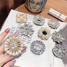 Load image into Gallery viewer, 2 PCS Lazy Man Live Shooting Mobile Phone Rotating Ring Buckle Holder, Big Diamond, Small Diamond, Colorful Full Diamond, Square, Satellite Long Diamond, Flower Long Diamond, Full of Pearls, Round Pearl, Five Pearl