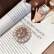 Load image into Gallery viewer, 2 PCS Lazy Man Live Shooting Mobile Phone Rotating Ring Buckle Holder, Big Diamond, Small Diamond, Colorful Full Diamond, Square, Satellite Long Diamond, Flower Long Diamond, Full of Pearls, Round Pearl, Five Pearl