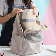 Load image into Gallery viewer, Oval Simple Lunch Box Wooden Sushi Sealed Leak-proof Lunch Box with Cutlery, Single-layer