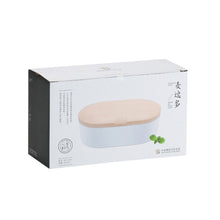 Load image into Gallery viewer, Oval Simple Lunch Box Wooden Sushi Sealed Leak-proof Lunch Box with Cutlery, Single-layer