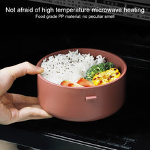 Load image into Gallery viewer, Round Portable Insulation Partitioned Lunch Box Student Office Workers Heated Microwave Oven Bento Box, Single Layer, Double Layer