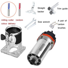 Load image into Gallery viewer, Woodworking Trimming Machine Multifunctional Electric Wood Milling Slotting Machine Engraving Tools EU Plug, 600W Plastic Body, 720W Aluminum Body