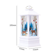 Load image into Gallery viewer, Christmas Flame Lantern Christmas Decoration LED Luminous Ornament Candlestick Lamp, White Elk, White Snowman, Red Santa, Bronze Elk, Bronze Snowman, Bronze Santa, White Angel, Large 77 x 77 x 195mm