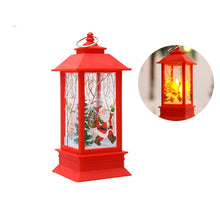 Load image into Gallery viewer, Christmas Flame Lantern Christmas Decoration LED Luminous Ornament Candlestick Lamp, White Elk, White Snowman, Red Santa, Bronze Elk, Bronze Snowman, Bronze Santa, White Angel, Large 77 x 77 x 195mm