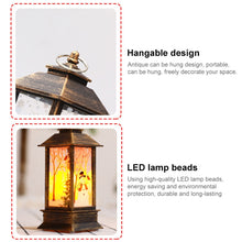 Load image into Gallery viewer, Christmas Flame Lantern Christmas Decoration LED Luminous Ornament Candlestick Lamp, White Elk, White Snowman, Red Santa, Bronze Elk, Bronze Snowman, Bronze Santa, White Angel, Large 77 x 77 x 195mm