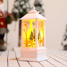 Load image into Gallery viewer, Christmas Flame Lantern Christmas Decoration LED Luminous Ornament Candlestick Lamp, White Elk, White Snowman, Red Santa, Bronze Elk, Bronze Snowman, Bronze Santa, White Angel, Large 77 x 77 x 195mm