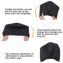 Load image into Gallery viewer, Silicone Ear Protection Waterproof Swimming Cap for Adults with Long Hair