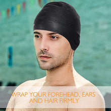 Load image into Gallery viewer, Silicone Ear Protection Waterproof Swimming Cap for Adults with Long Hair