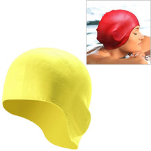 Load image into Gallery viewer, Silicone Ear Protection Waterproof Swimming Cap for Adults with Long Hair