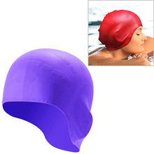 Load image into Gallery viewer, Silicone Ear Protection Waterproof Swimming Cap for Adults with Long Hair
