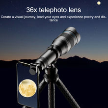 Load image into Gallery viewer, APEXEL APL-JS36XJJ04 Full Metal 36X High List Tube External Dual-tone Telescope Universal Telephoto Mobile Phone Lens