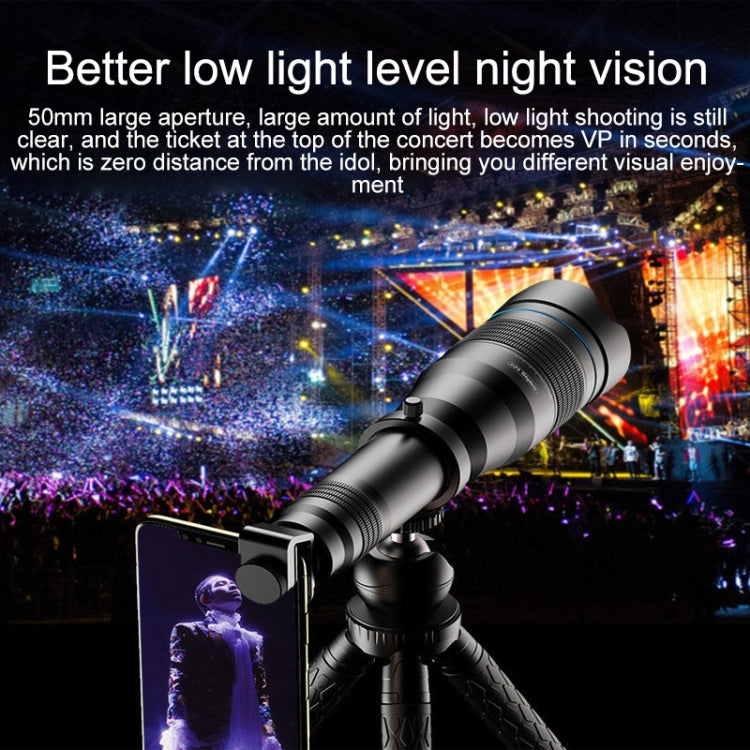 APEXEL APL-JS36XJJ04 Full Metal 36X High List Tube External Dual-tone Telescope Universal Telephoto Mobile Phone Lens