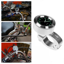 Load image into Gallery viewer, Motorcycle Bike Modified Handlebar Clock Watch, White, Black
