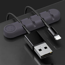 Load image into Gallery viewer, 5 PCS 4 Holes Bear Silicone Desktop Data Cable Organizing And Fixing Device, 4 Holes