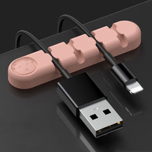 Load image into Gallery viewer, 5 PCS 4 Holes Bear Silicone Desktop Data Cable Organizing And Fixing Device, 4 Holes