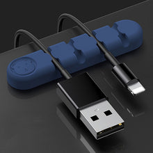 Load image into Gallery viewer, 5 PCS 4 Holes Bear Silicone Desktop Data Cable Organizing And Fixing Device, 4 Holes