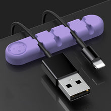 Load image into Gallery viewer, 5 PCS 4 Holes Bear Silicone Desktop Data Cable Organizing And Fixing Device, 4 Holes