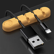 Load image into Gallery viewer, 5 PCS 4 Holes Bear Silicone Desktop Data Cable Organizing And Fixing Device, 4 Holes
