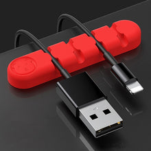 Load image into Gallery viewer, 5 PCS 4 Holes Bear Silicone Desktop Data Cable Organizing And Fixing Device, 4 Holes