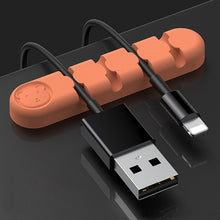 Load image into Gallery viewer, 5 PCS 4 Holes Bear Silicone Desktop Data Cable Organizing And Fixing Device, 4 Holes