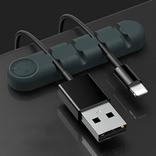 Load image into Gallery viewer, 5 PCS 4 Holes Bear Silicone Desktop Data Cable Organizing And Fixing Device, 4 Holes