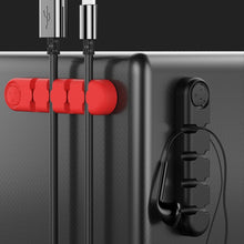 Load image into Gallery viewer, 5 PCS 4 Holes Bear Silicone Desktop Data Cable Organizing And Fixing Device, 4 Holes