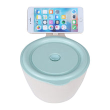 Load image into Gallery viewer, Wheat Fiber Instant Noodle Bowl Creative and Convenient Sealed Lunch Box with Mobile Phone Holder, Pink, Blue, Green