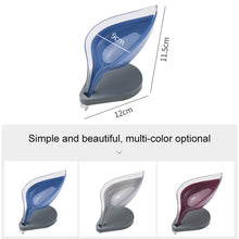 Load image into Gallery viewer, 5 PCS Creative Bathroom Free Punching Sucker Transparent Leaf Drain Soap Storage Box