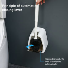 Load image into Gallery viewer, Wall-mounted Toilet Brush Simple No-punching Bathroom Cleaning Brush, White, Black