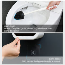 Load image into Gallery viewer, Wall-mounted Toilet Brush Simple No-punching Bathroom Cleaning Brush, White, Black