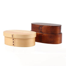 Load image into Gallery viewer, Wood Environmental Protection Tableware Portable Lunch Box Bento Box, Single Layer, Double Layer