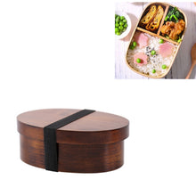 Load image into Gallery viewer, Wood Environmental Protection Tableware Portable Lunch Box Bento Box, Single Layer, Double Layer